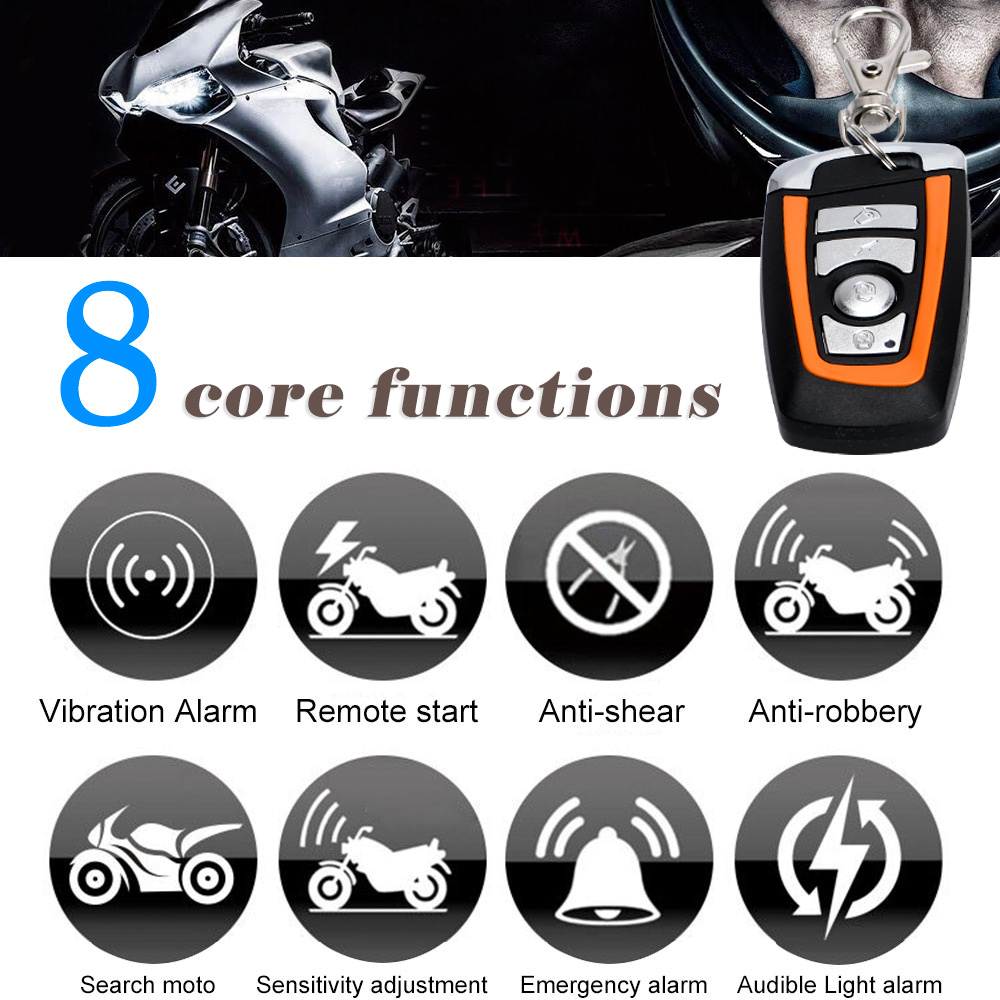 OYOTE Anti-theft Security Alarm System Engine Start Remote Control Key Fit For Universal Scooter Motorcycle