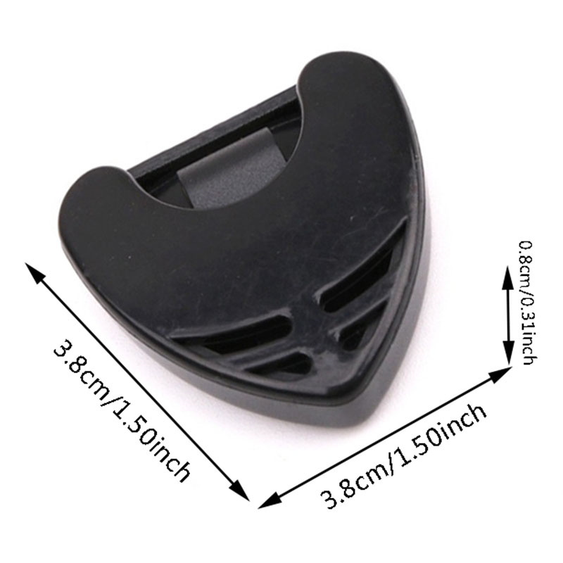 PC Guitar Pick 1 ddmysmile Holder Plastic Plectrum Case Mediator Quick Storage Self Adhesive Triangle Shape Solid Color Smile