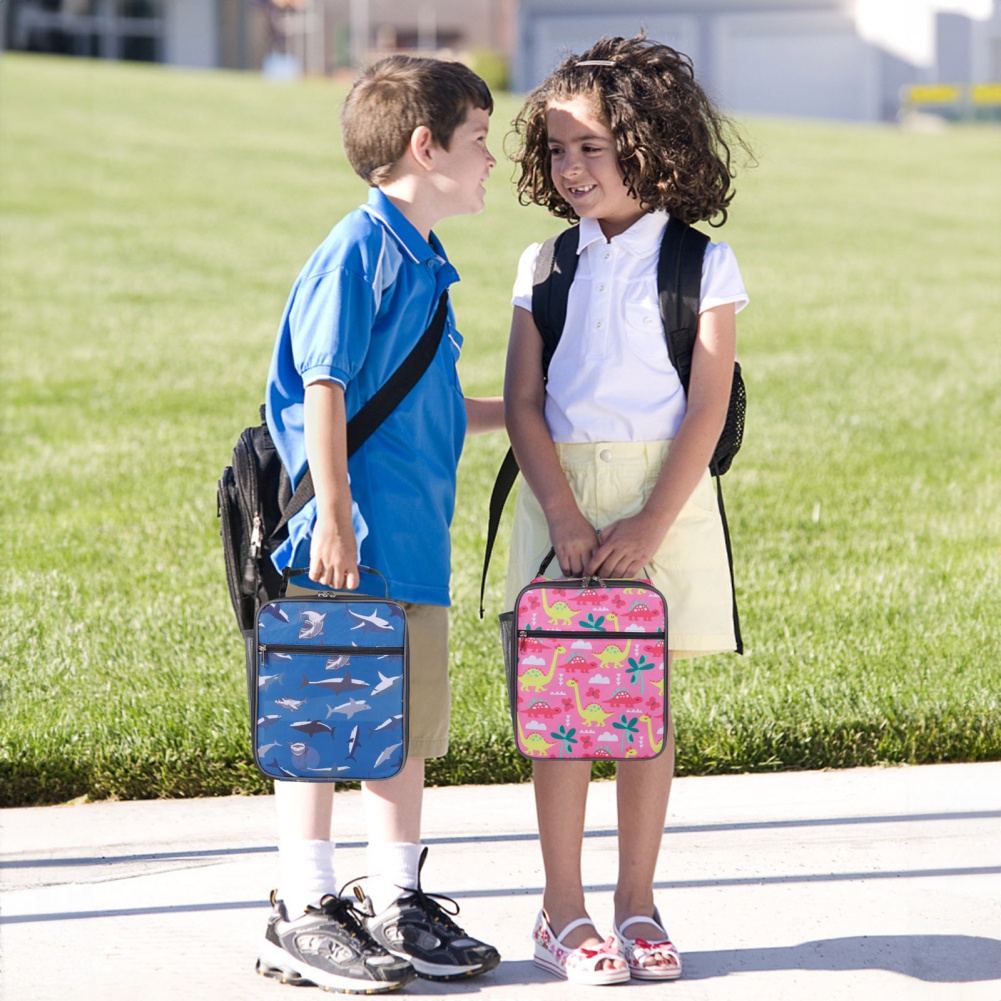 Kids Lunch Box Insulated Soft Bag Back to School Thermal Meal Tote for Girls Boys Adults Large Capacity with Attachable Buckle