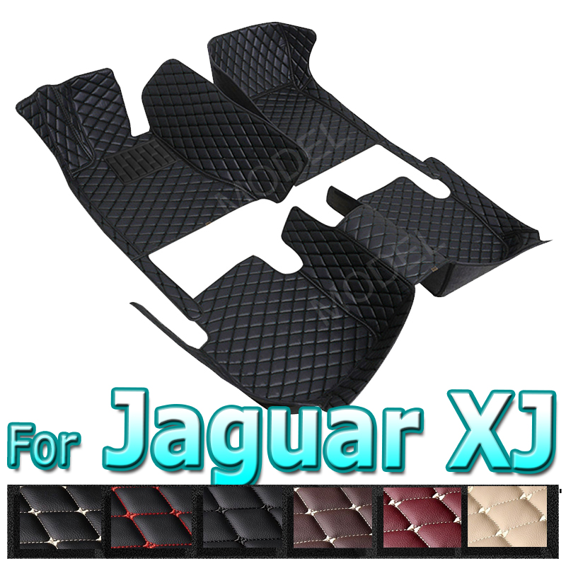 Floor Mats For Jaguar XJ X351 2010~2019 5seat Durable Leather Mat Anti Dirty Pads Carpet Auto Interior Parts Car Accessories
