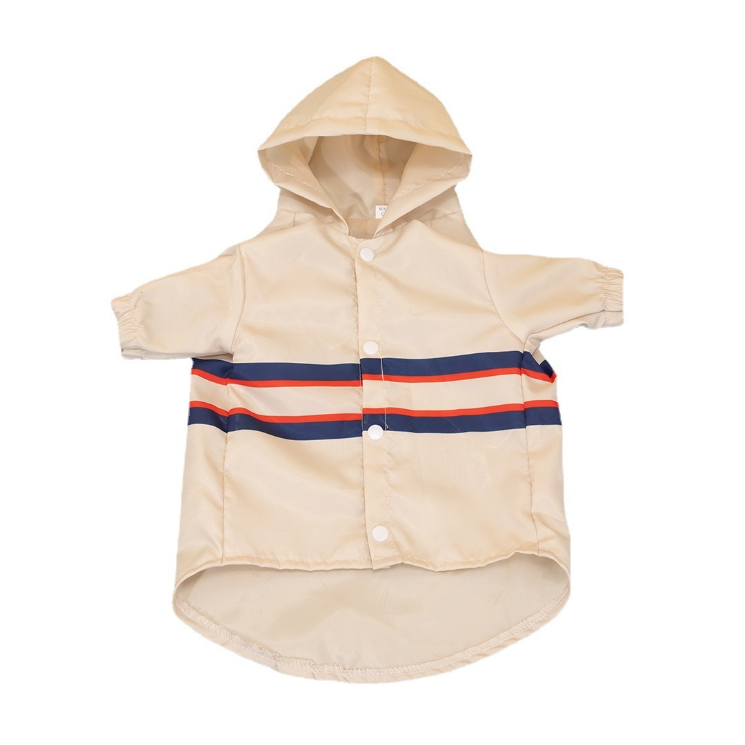 New fashion brand dog pet designer storm sunscreen coat method clothing wholesale