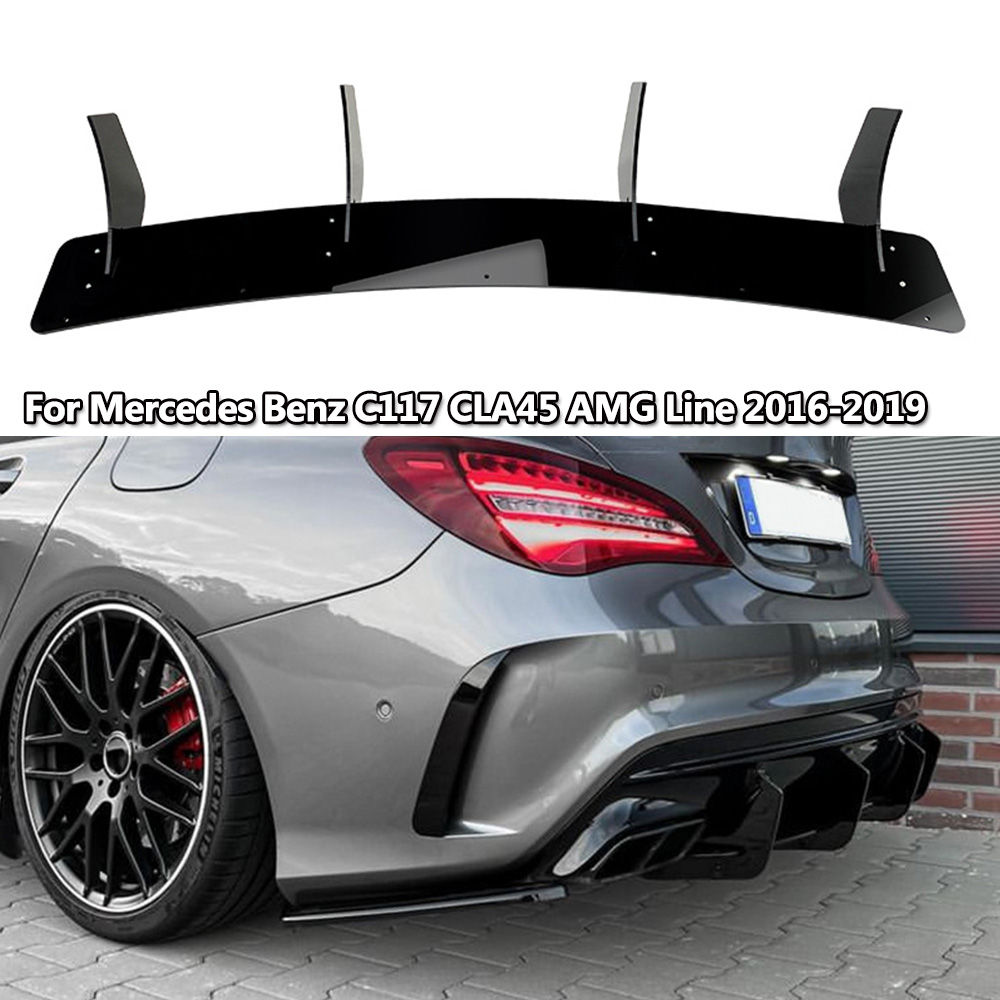 Car Rear Bumper Lower Diffuser Lip Body Kit For Mercedes Benz CLA Class W117 C117 CLA45 AMG Sedan 2016-2019