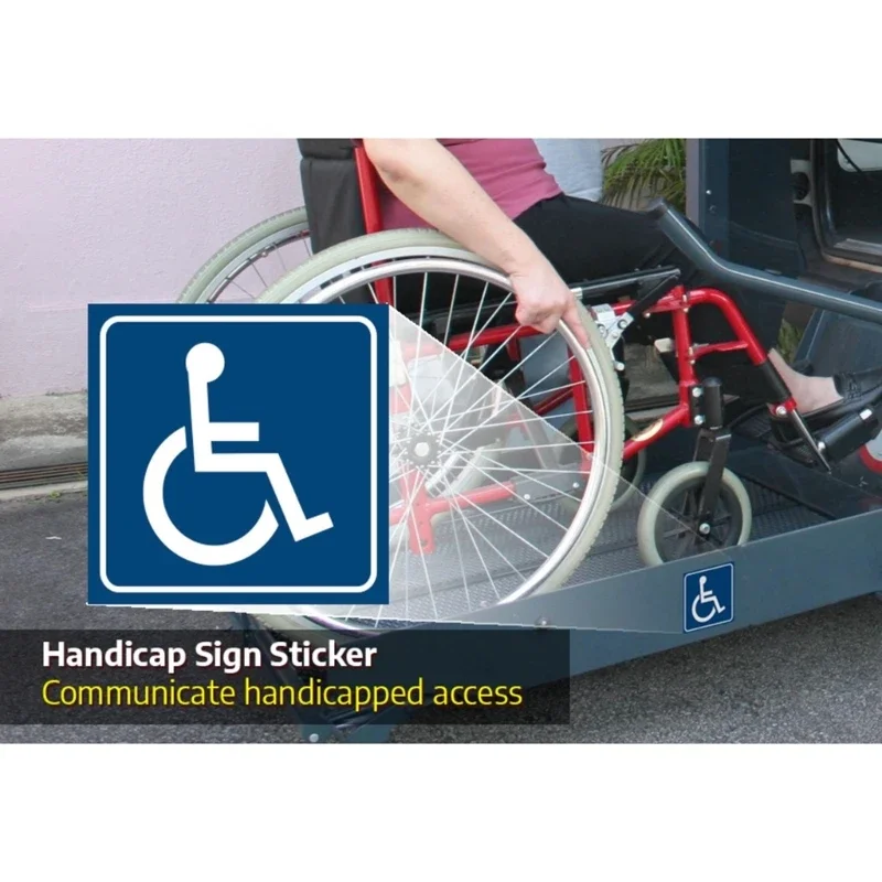 Handicap Parking Disabled Sticker Decal 3''/4'' Outdoor/Indoor Use, Self Adhesive Decals for Car Motorcycles - view 6