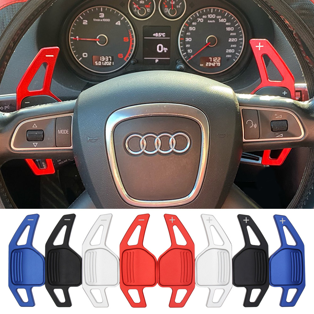 2pcs Car Steering Wheel Shift Paddle Shifter Extended For Audi A4 B8 A3 8P S3 A5 A6 S6 C6 Q5 A8 R8 TT TTS MK2 8J Avant Car