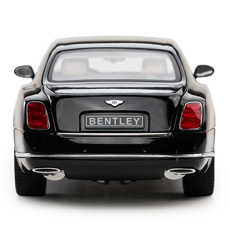 1:18 Bentley Mulsanne Alloy Diecast Static Car Model Safety Belts 6 Doors Car Exquisite Interior Adult Collections Children Gift
