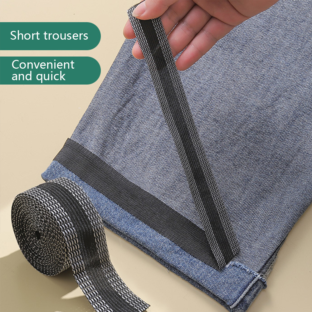 Self-Adhesive Pant Paste Tape Trousers Legs Edge Shorten Patch Clothing Iron-On Hem Fabric Tape DIY Sewing Supplies