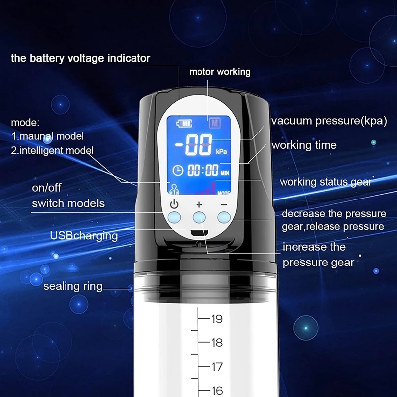 Electric Penis Pump Penis Enlargement Extend Pump Penis Trainer Male Masturbators Cup Dick Pump Sex Toys for Men Dick Enlarger