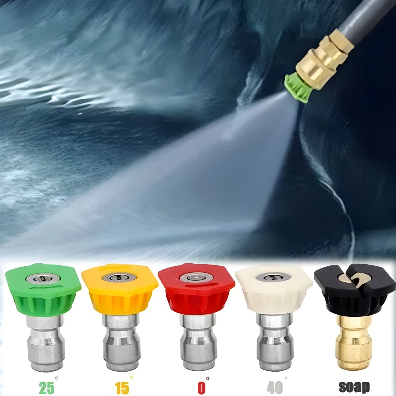 Car High Pressure Gun Cleaner Soap Foam Sprayer Nozzles Quick ReleaseTip Fitting 0 15 25 40 Degree Water Jet Washing Tools