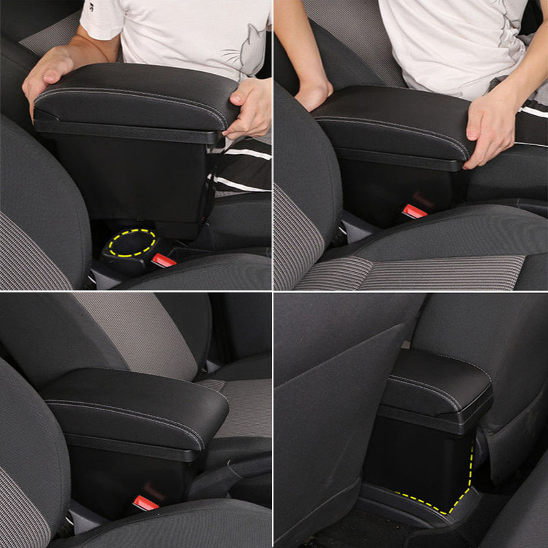 For Volkswagen POLO Armrest For VW POLO Mk5 6R Vento Car Armrest Box 2012-2018 Storage Box Car Accessories Simple installation