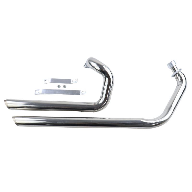 Motorcycle For Yamaha Virago XV 535 XV 400 Exhaust Pipe Chrome Drag Pipes Full Muffler System Silencers XV535 XV400 cfc5c