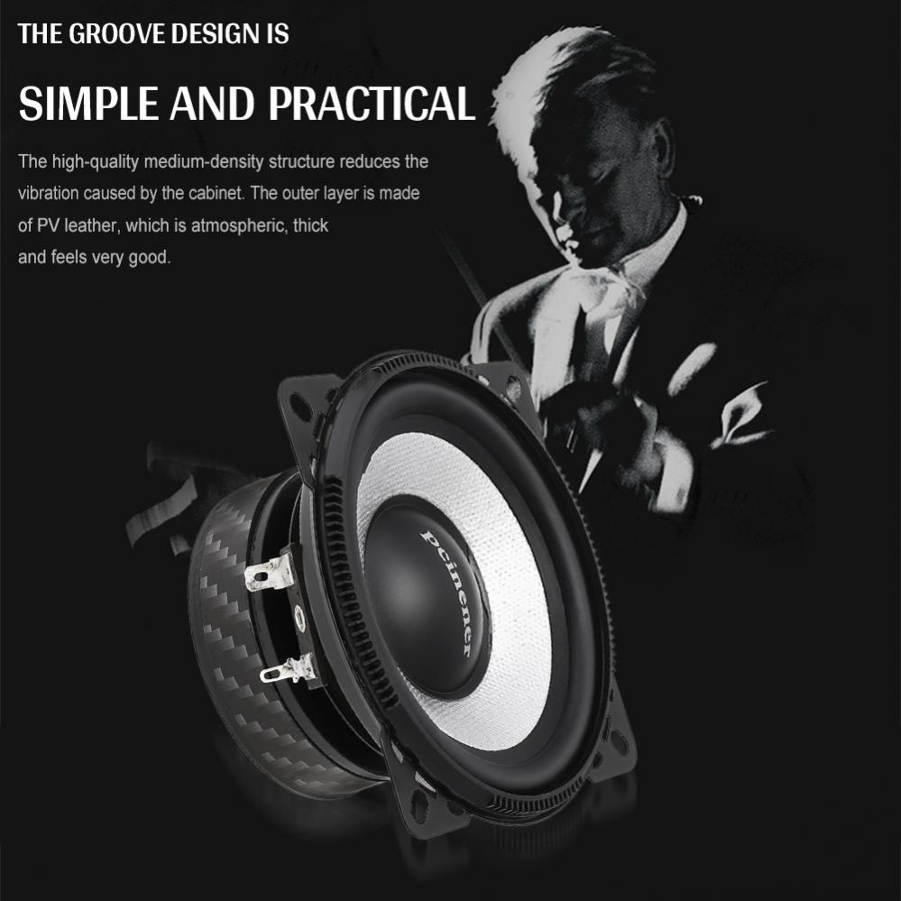 Car Component Speaker System 4 Inch 120W Vehicle Door Auto Audio Stereo Speakers Set HiFi with Tweeter Crossover for Cars