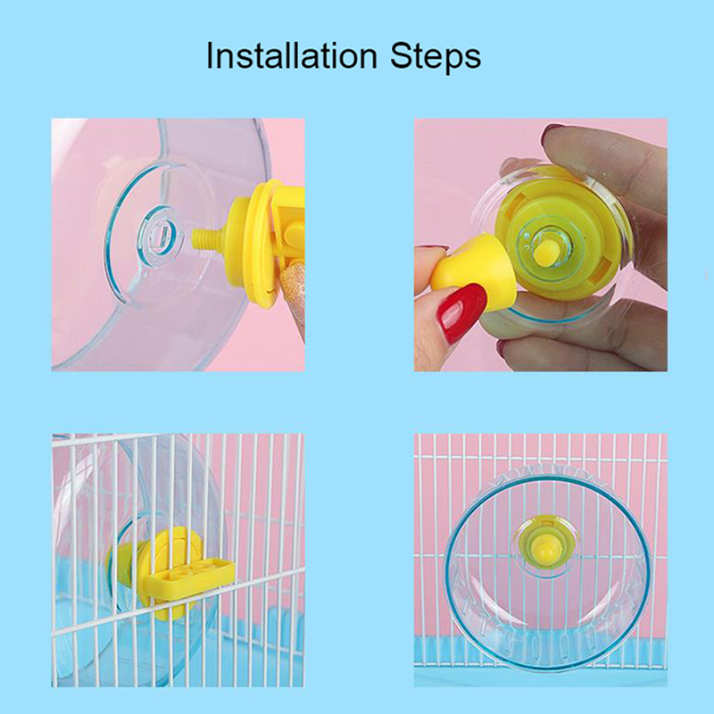 Smooth Hamster Wheel Silent Small Pet Exercise Wheel Plastic Running Toy for Hamster Cage Small Pet Sports Wheel Pet Accessories