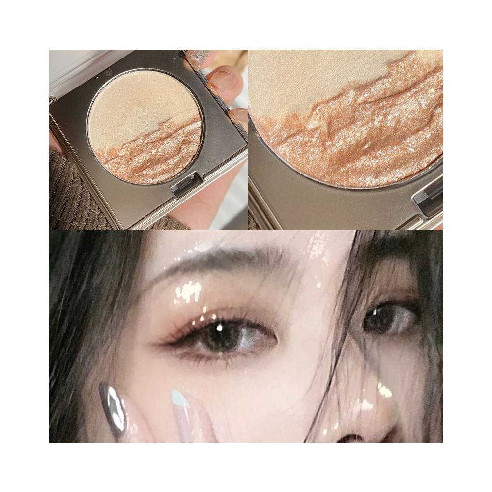 Two-color 3d Embossed Highlighter Powder Palette Three-dimensional Brightening Highlight Long-lasting Bronzers Makeup V7x2