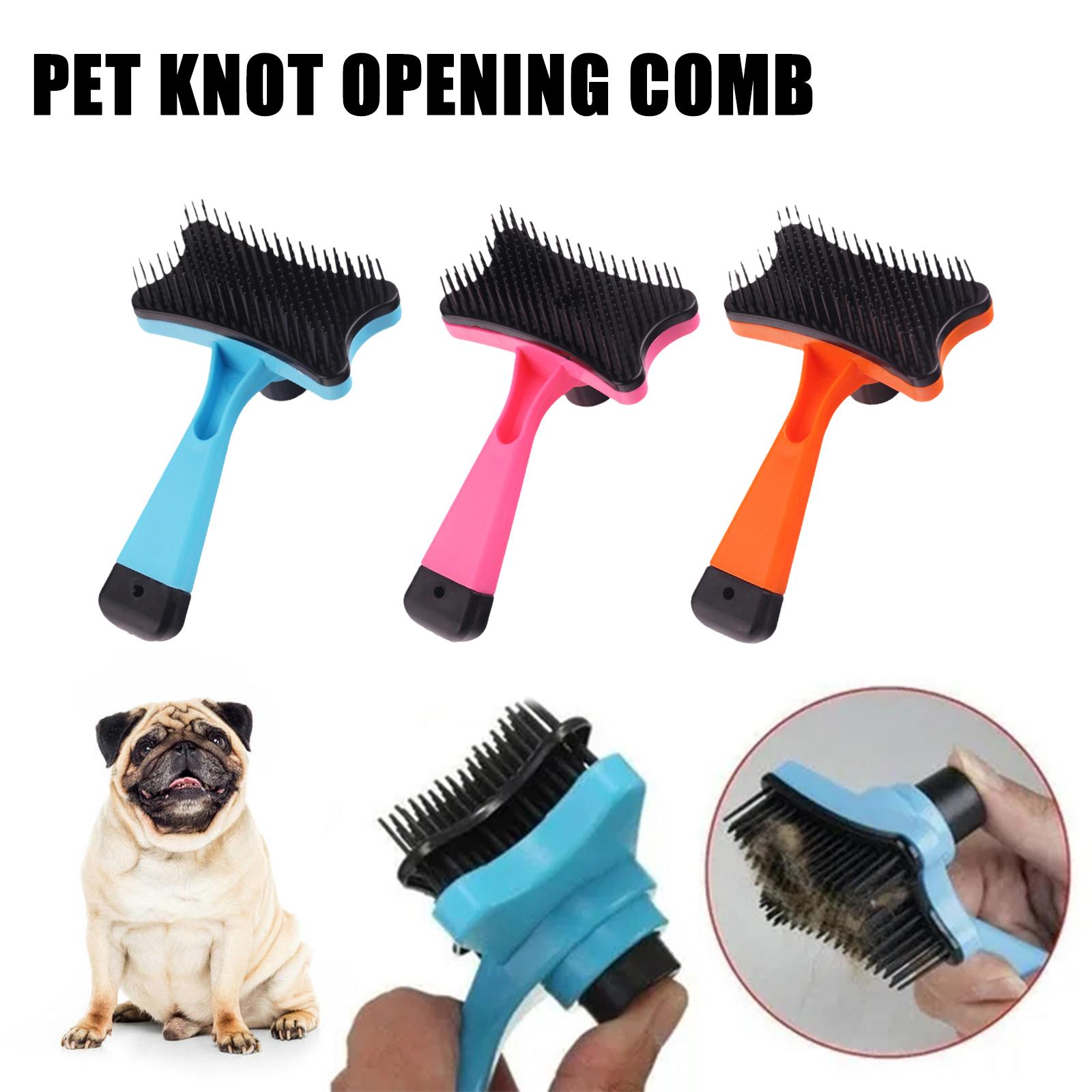 Pet Hair Removal Comb Cat Self Cleaning Brush Hair Pet Grooming Scraper Accessories Tools Remover Comb Dog Cleaning Puppy C X0H6
