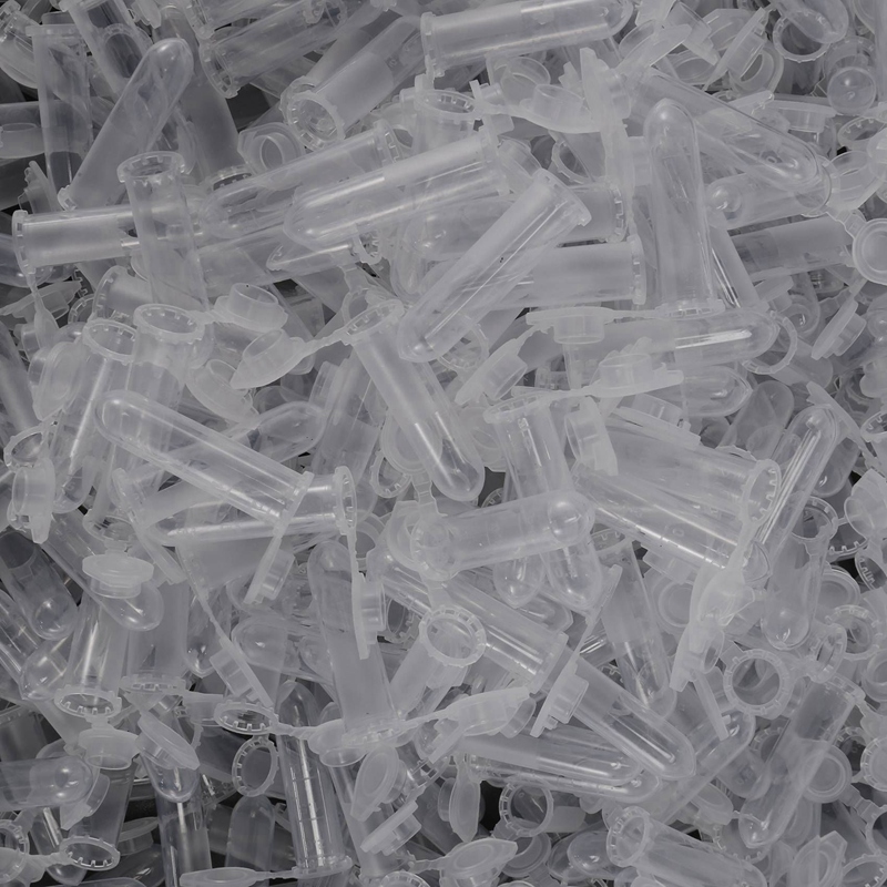 1500Pcs 2Ml Micro-Centrifuge Tube Test Tube Vial Clear Plastic Vials Container Snap Cap For Laboratory Sample Storage