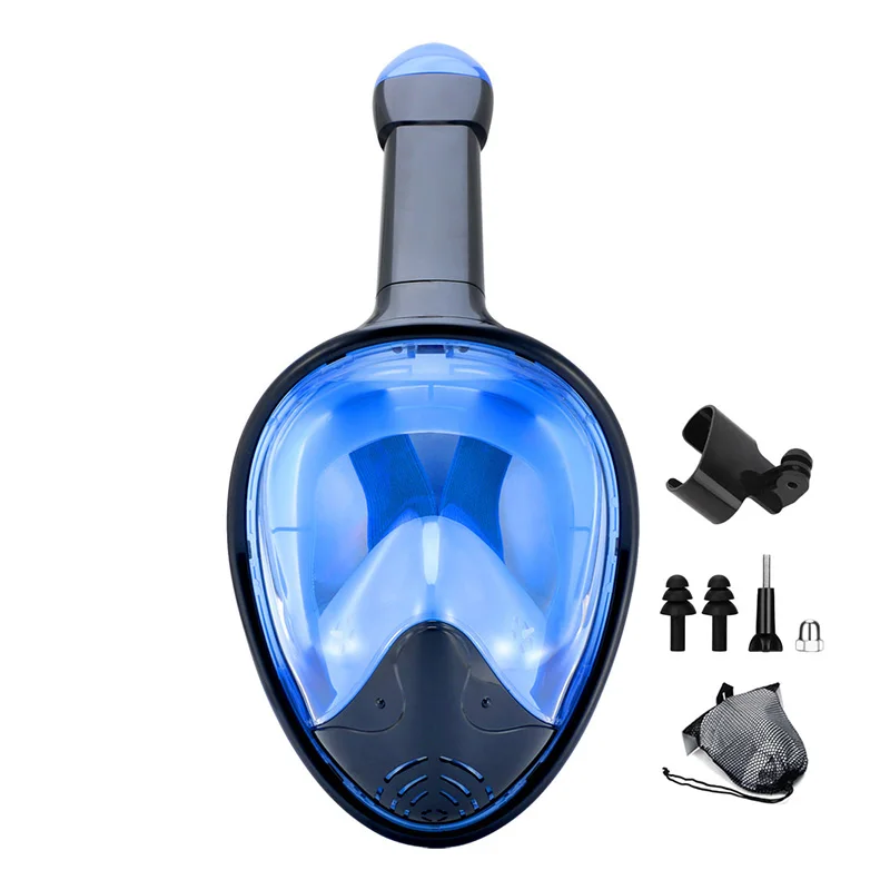 Silicone diving mask full dry snorkeling mask Set Full Face anti-fog diving goggles swimming goggles set for adults