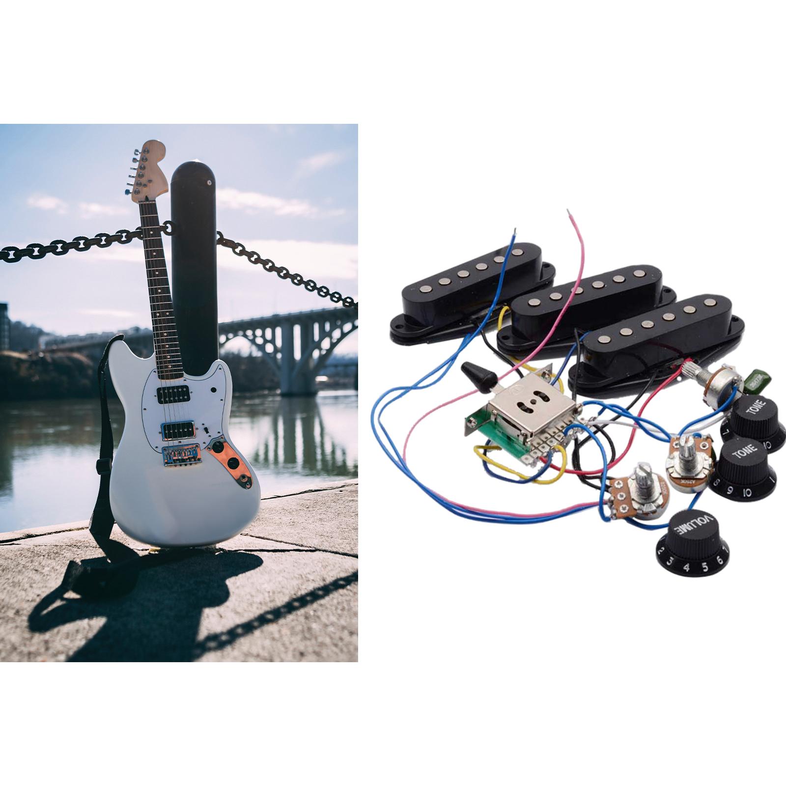 Guitar Pickup Set with Pickup Potentiometer Line Circuit Single Single Single Pickup for ST Electric Guitar Instrument Parts
