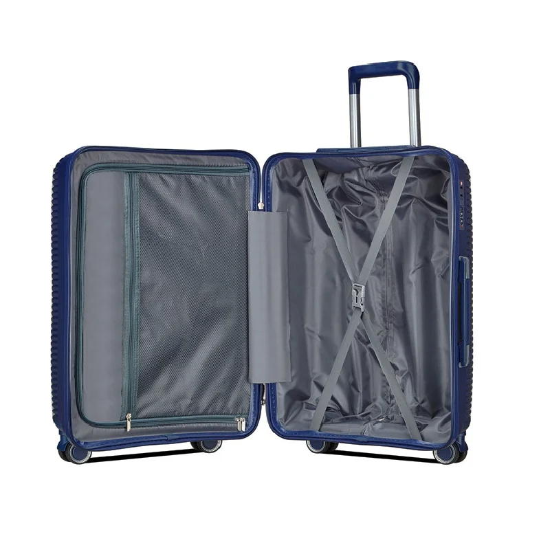 Shell Hard 3 Pieces Lage ddmysmile Sets PP Lightweight Travel Suitcase With Spinner Wheels & TSA Lock For Women Men (20/24/28 Inch) Smile & (20/24/28 