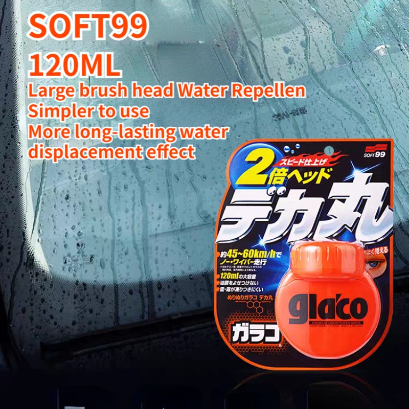Japan 120Ml Soft99 Glaco Anti Rain Coating For Car Glass Hydrophobic Anti-Rain Liquid Windshield Mirror Mask ddmysmile Auto Chemical Smile -Rain