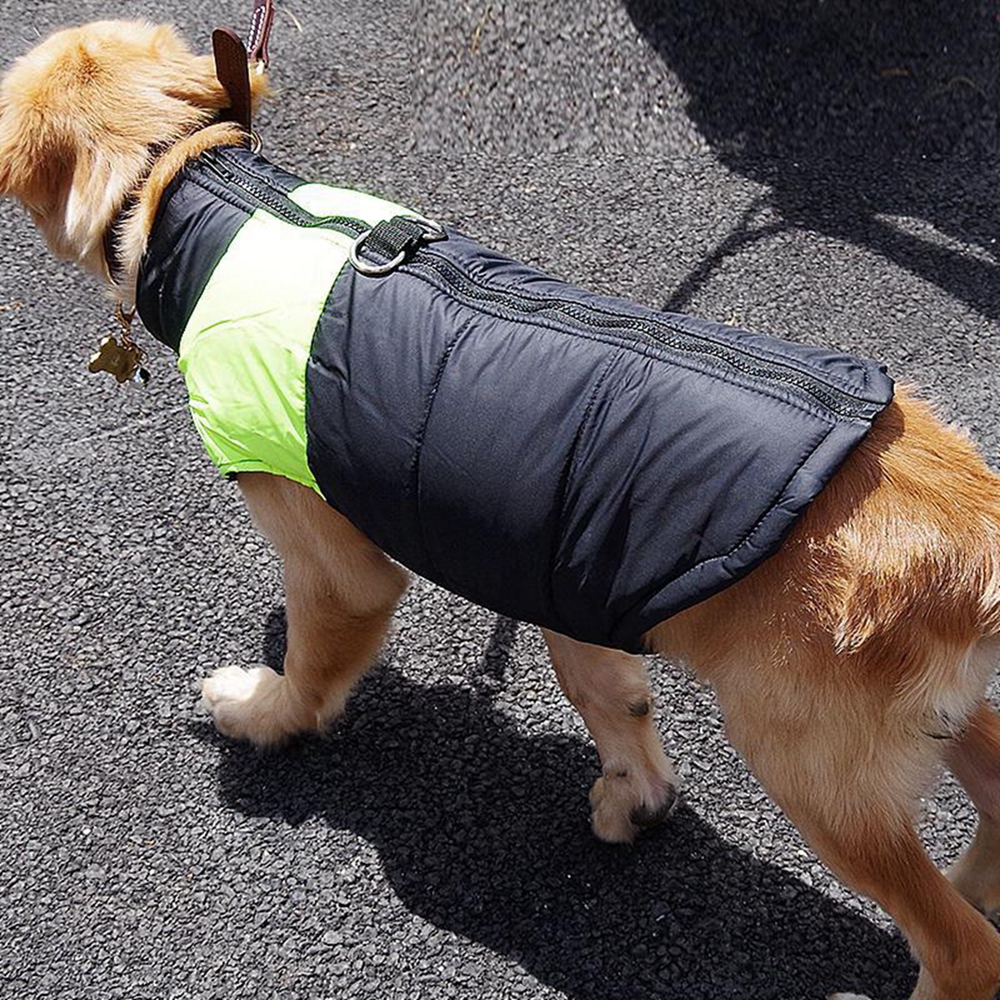 Winter Pet Dog Clothing Warm Big Dog Coat Dog Clothing Waterproof Pet Vest Golden Retriever Coat