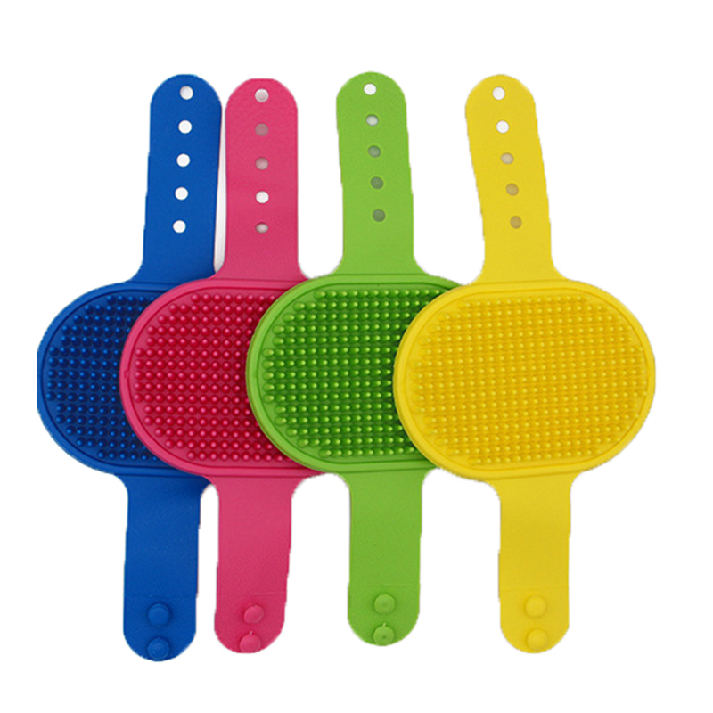 Soft Rubber Dog Brush Comb Cat Bath Brush Rubber Clean Hair Fur Grooming Massage Brush For Dog Cats