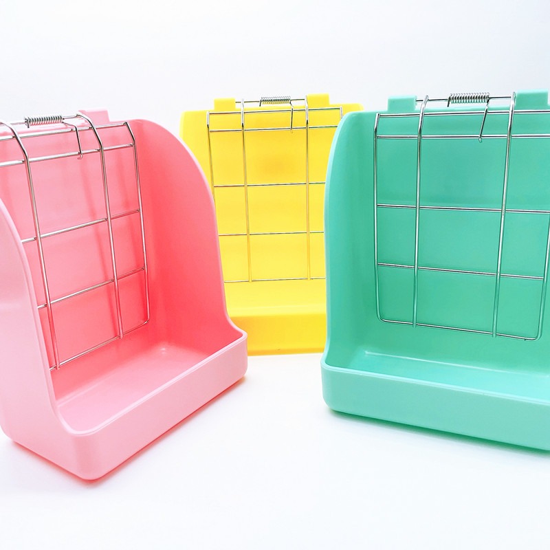 Rabbit Feeder Holder Hay Feeding Dispenser Container For Rabbit Guinea Pig Small Animals Hanging Cage