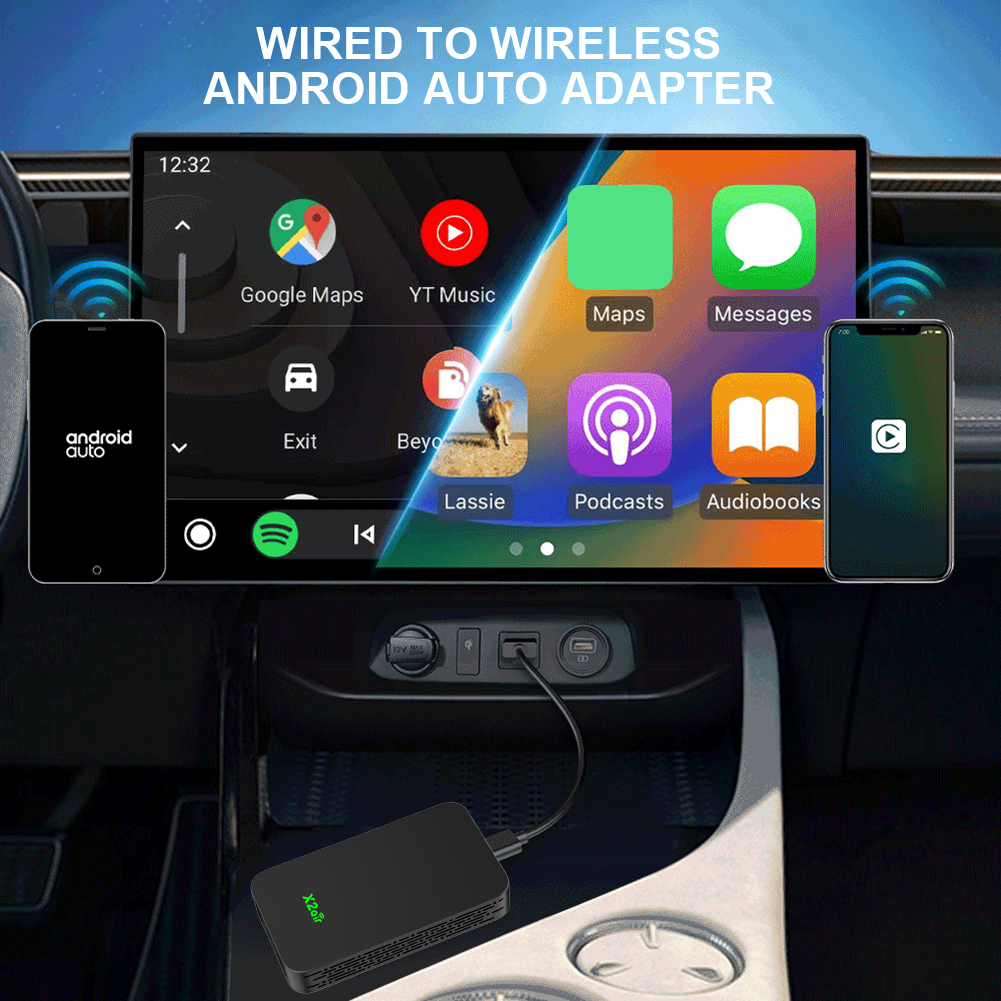 CarPlay Android Auto AI Box Bluetooth-compatible Intelligent Vehicle Module Car Connector Device for Wired Carplay Android Auto