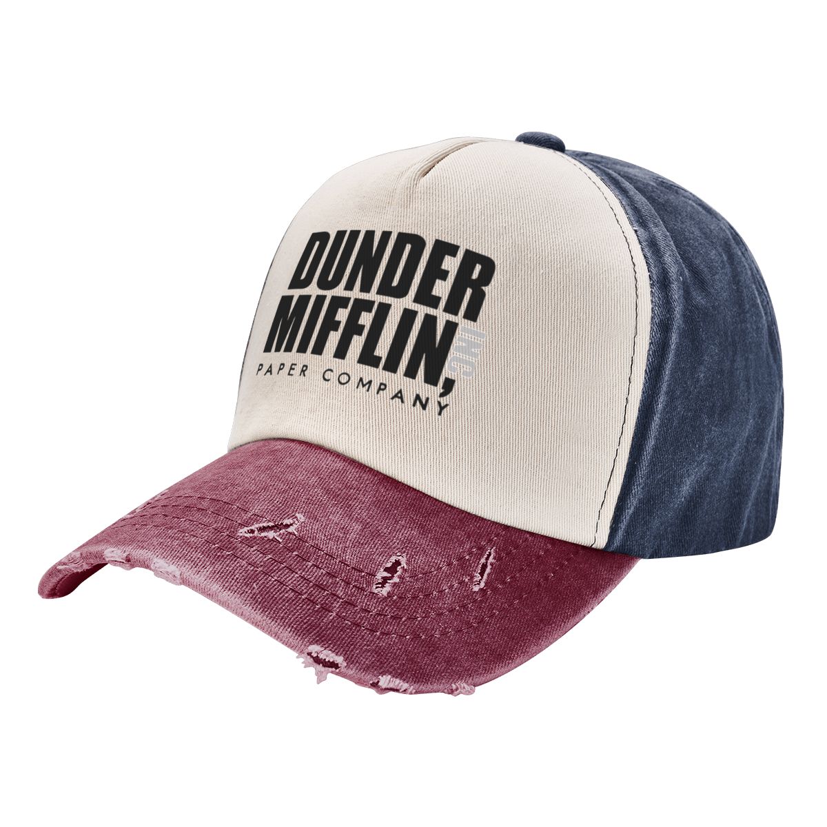 Dunder Mifflin Paper Company The Office Outfit Unisex Baseball Caps Classic TV Show Distressed Denim Dad Hats
