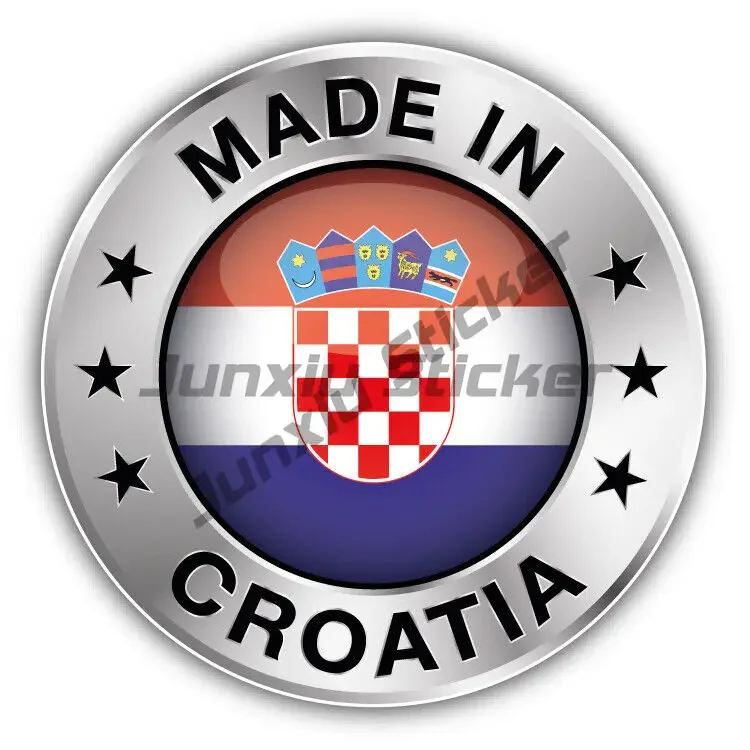 Coat of Arms Emblem Map Country Code HR Decal n Shield Flag Crest Sticker for Car SUV