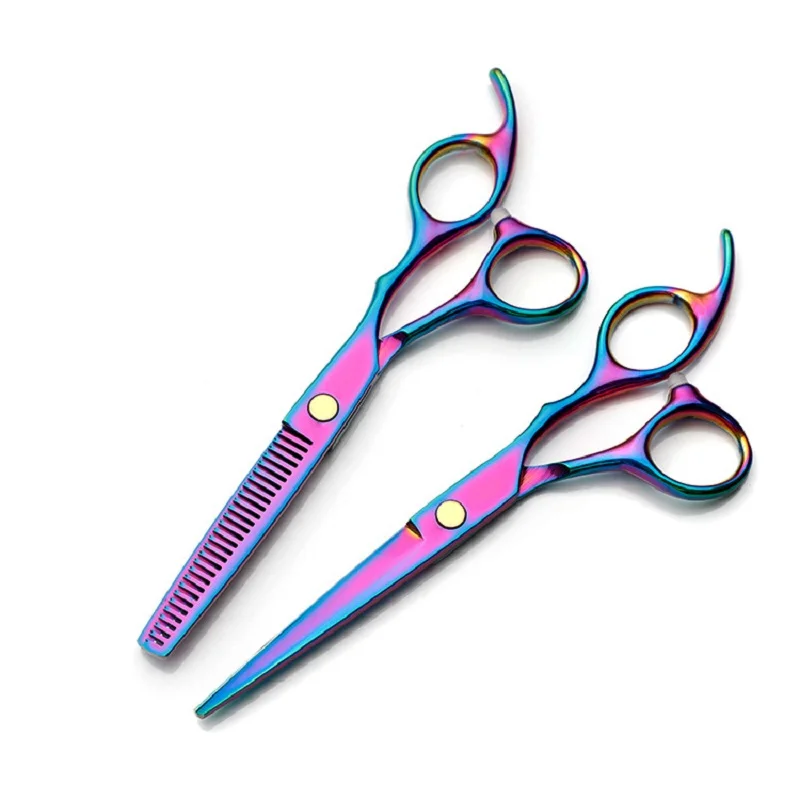 Hair Professional Scissors 6.0 Hairdressing Scissors Thinning Barber Scissor Set Hair Cutting Scissors smile