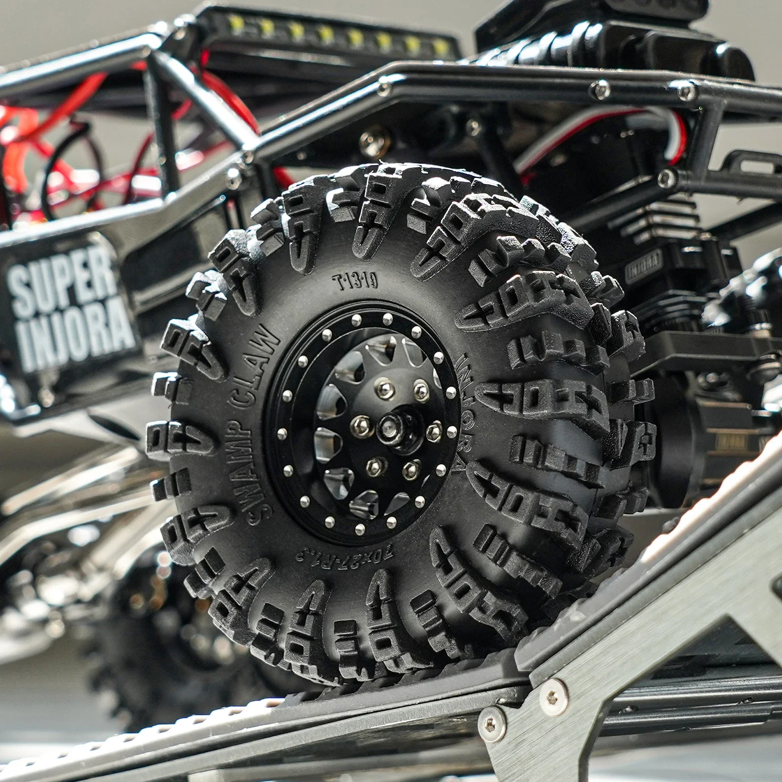 INJORA Swamp Claw 70*27mm S5 Mud Terrain 1.3 Wheel Tires Set for 1/18 1/24 RC Crawler Car