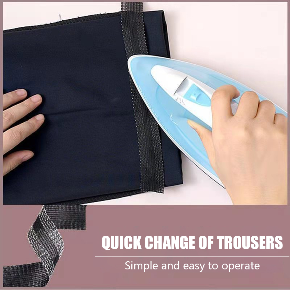 Self-Adhesive Pant Paste Tape Trousers Legs Edge Shorten Patch Clothing Iron-On Hem Fabric Tape DIY Sewing Supplies