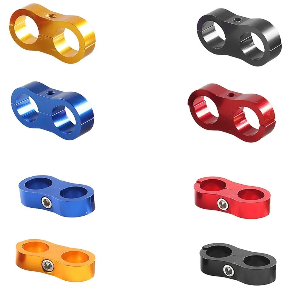 Universal AN6 AN8 AN10 Billet Oil Fuel Water Hose Tube Seprator Divider Clamp aluminum line separator Kit