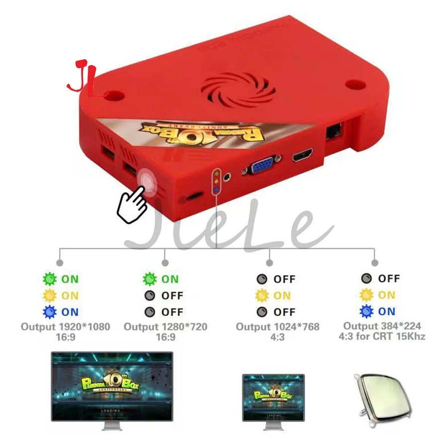 Simple DIY Kit for Home 2P Arcade Game Console Bartop with V2.0 Pandora Box 10th Anniversary 5171 in 1 Joystick HAPP Push Button