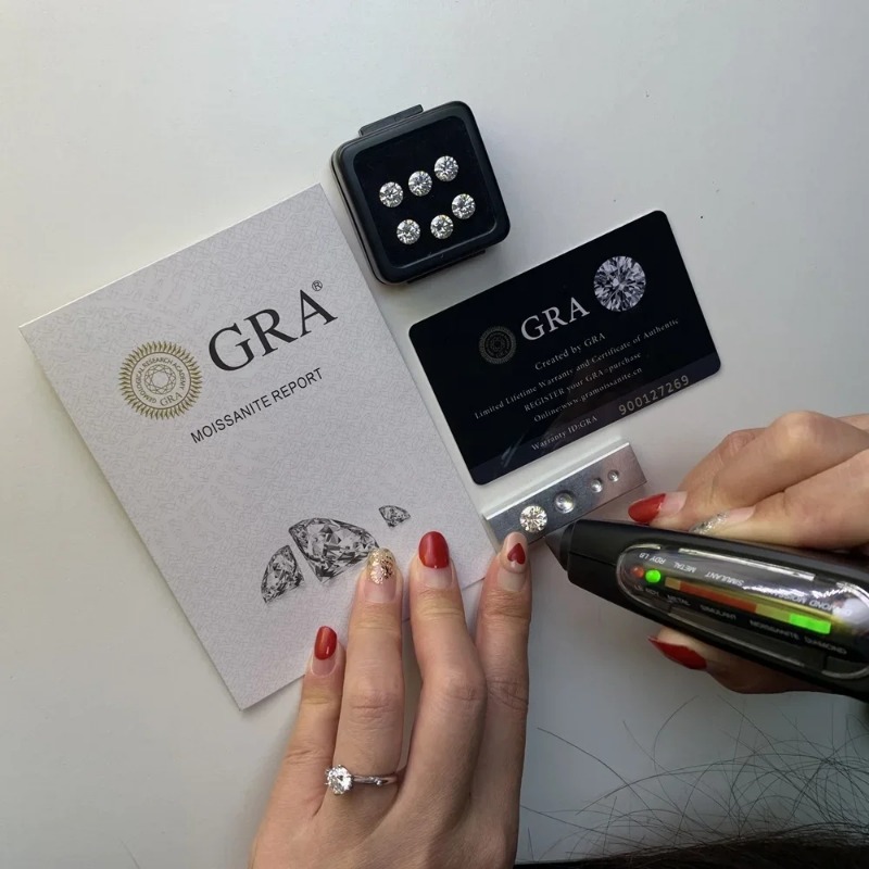 Moissanite Stone Wholesale D Color VVS1 Lab Grown Diamond for Engagement Ring Earring Jewelry Making with GRA Certificate