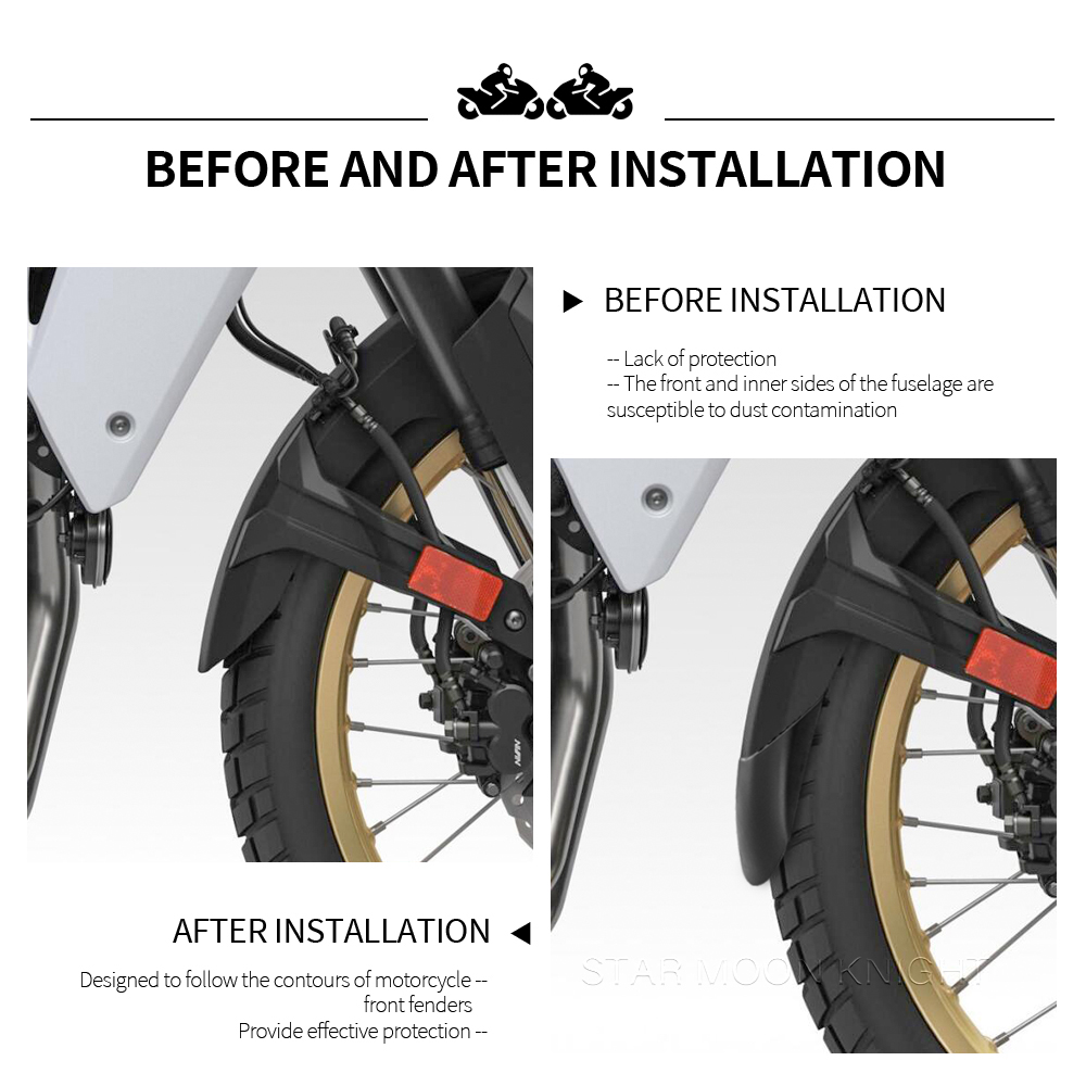 Front Fender Mudguard Extender For Honda XL750 Transalp 750 XL (2023-) Motorcycle Accessories Her Extension