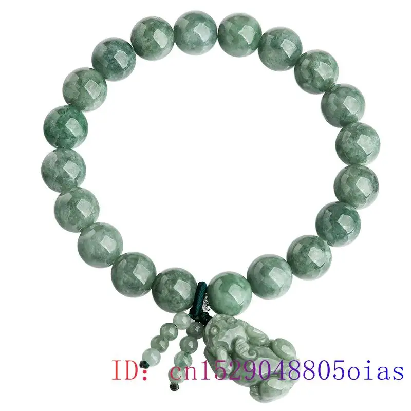 Burmese Jade Pixiu Bracelets Carved Bangles Talismans Jadeite Gemstones Women Real Green Bead Jewelry Amulets Designer Natural
