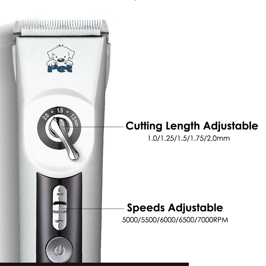 CP9700 Rechargeable Dog Hair Clipper Pet Trimmer 5 Speeds Dog Clippers Electrical Cat Grooming Shaver Haircut Machine