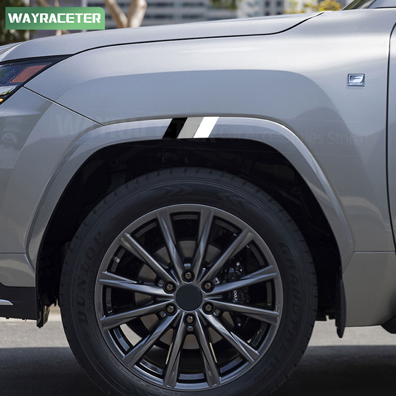 Tri-Color Stripes Sticker For Toyota 4Runner TRD Pro Off Road FJ Cruiser Land Tacoma Tundra Hilux RAV4 Lexus LX570 GX460 RX