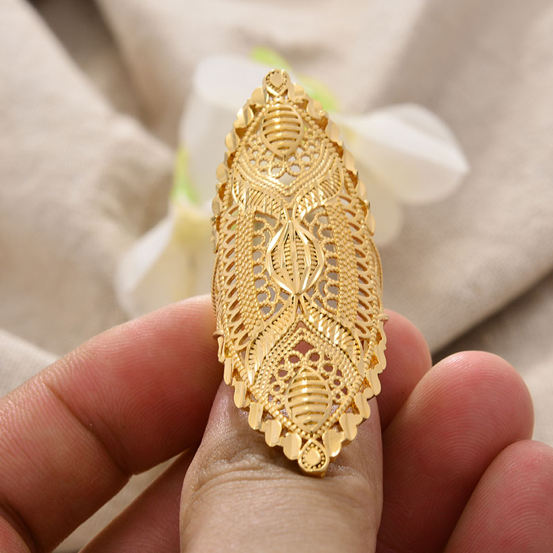 Gold Color Rings for Women Lady Jewelry Accessories Brithday Wedding Bride Party Gift 78787 5 76d22