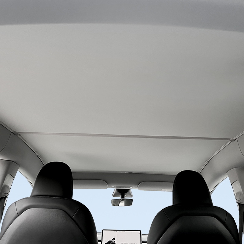 AJIUYU Sunshade Sunroof Car For Tesla Model 3 Y 2021-2023 Upgrade Ice Cloth Buckle Sun Shades Glass Roof Front Rear Skylight