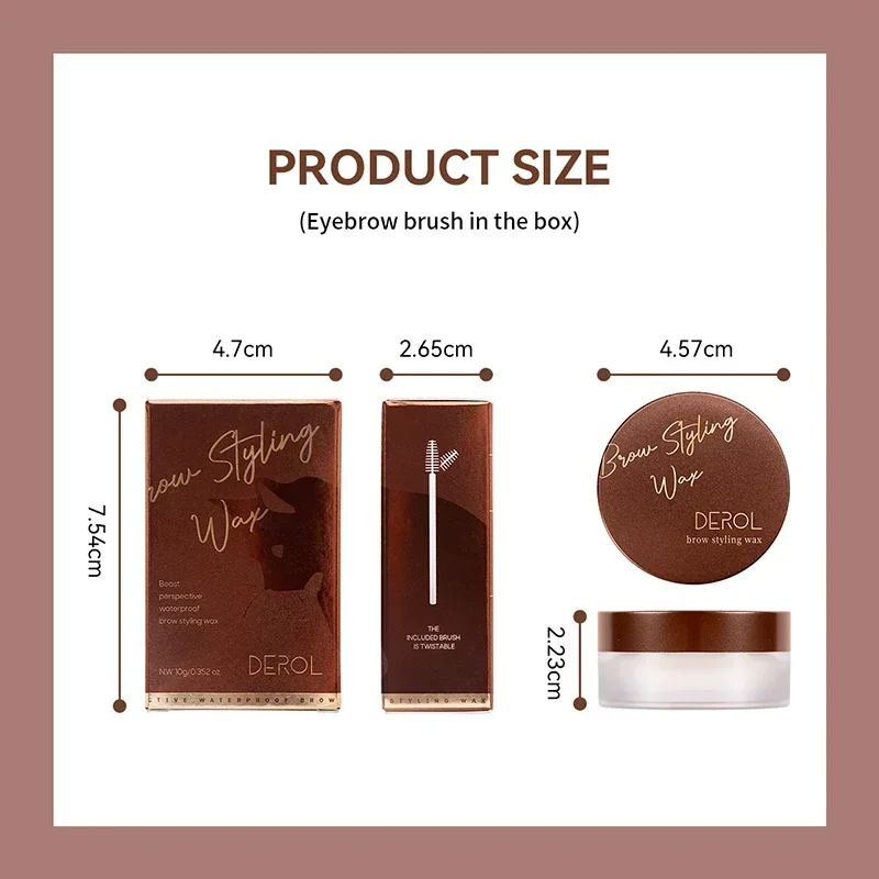 Waterproof Eyebrow Styling Wax Makeup Quick-drying Lasting Brow Pomade Setting Natural Transparent Stereo Wild Eyebrow Gel Soap