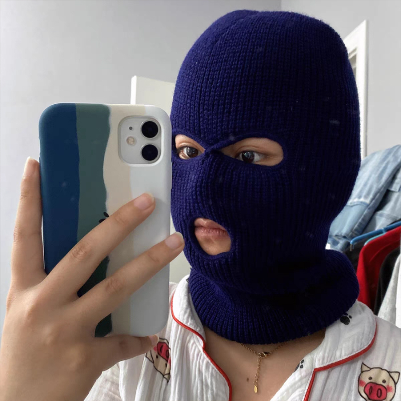 Autumn Warm 3 Hole Face Ski Mask Winter Cap Balaclava Motorbike Motorcycle Full Helmet