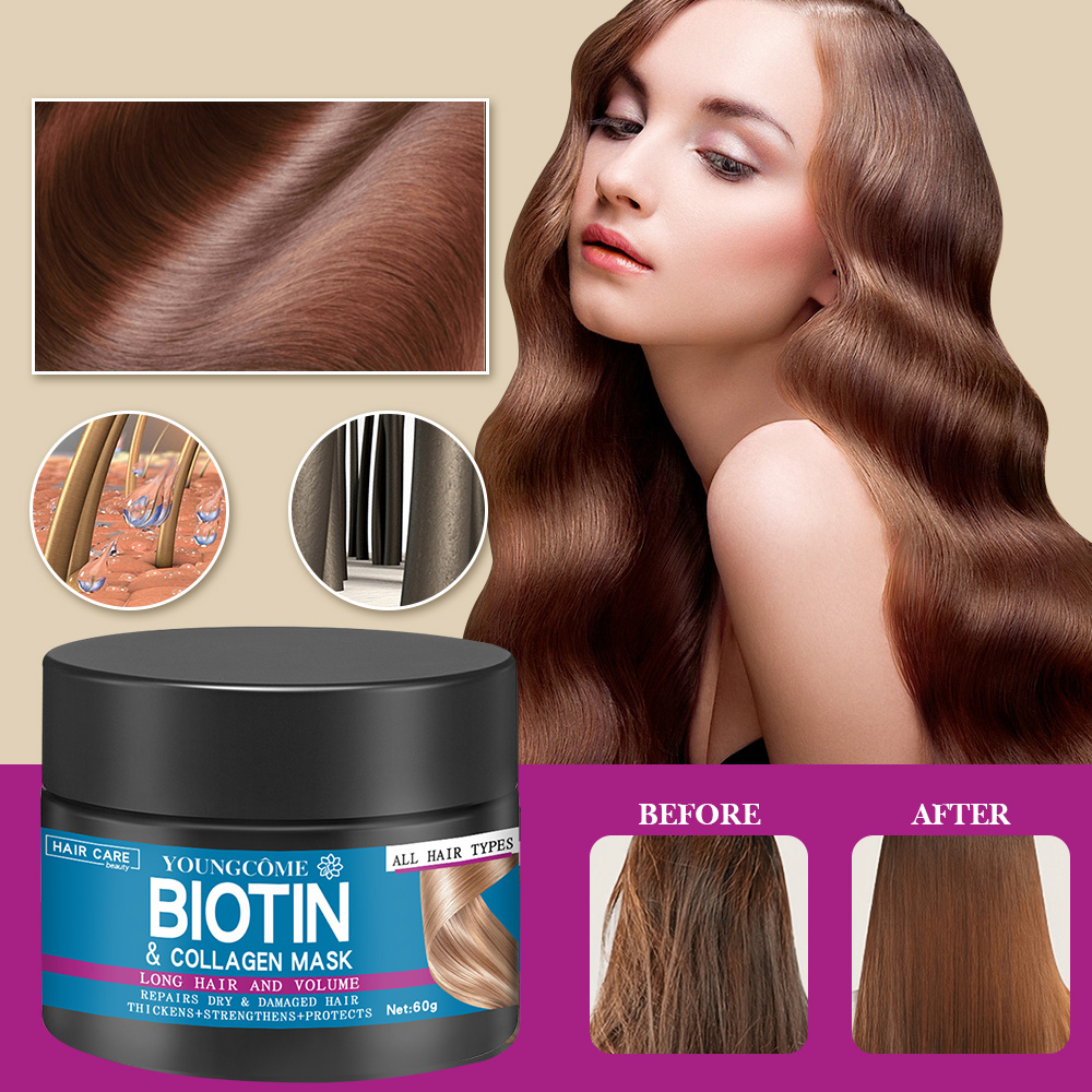 Hair Repairs Hair Mask Biotin Collagen Keratin Treatment Hair Conditioner Hair Essential Oil Nourishing for Dry Damaged Hair
