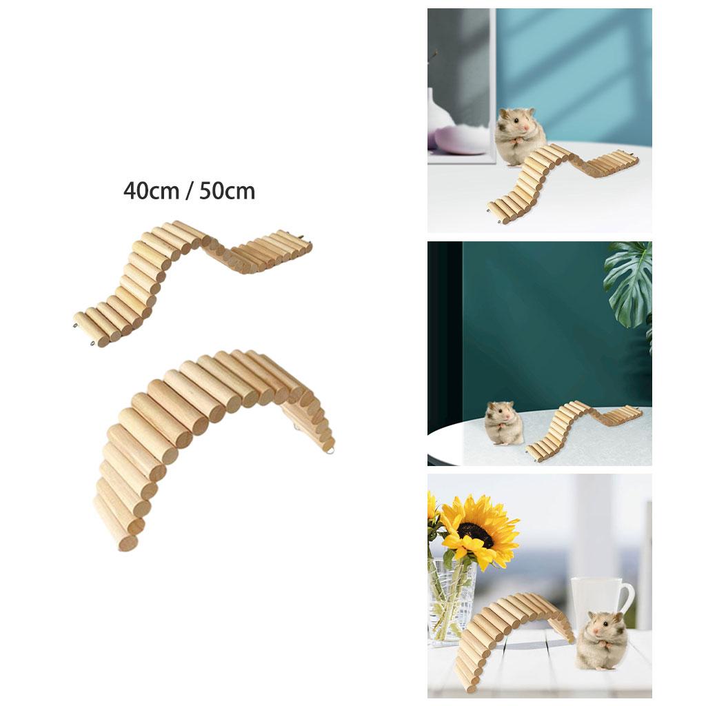 Hamster Climbing Ladder Wooden Bridge for Guinea Pigs Rats Hedgehog Gerbils Mouse Sugar and Other Small Animals
