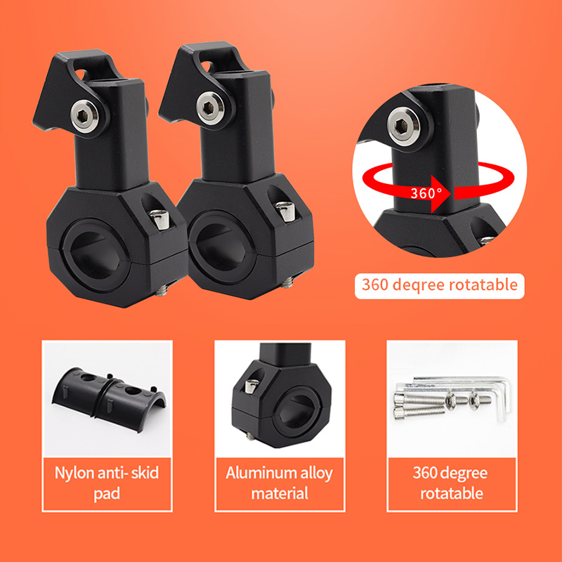 2pcs Motorcycle LED Work Spotlight Fog Light Mount Kit Motorcycle Headlights Clamps Brackets Tube Clamp Motorbike Accessories