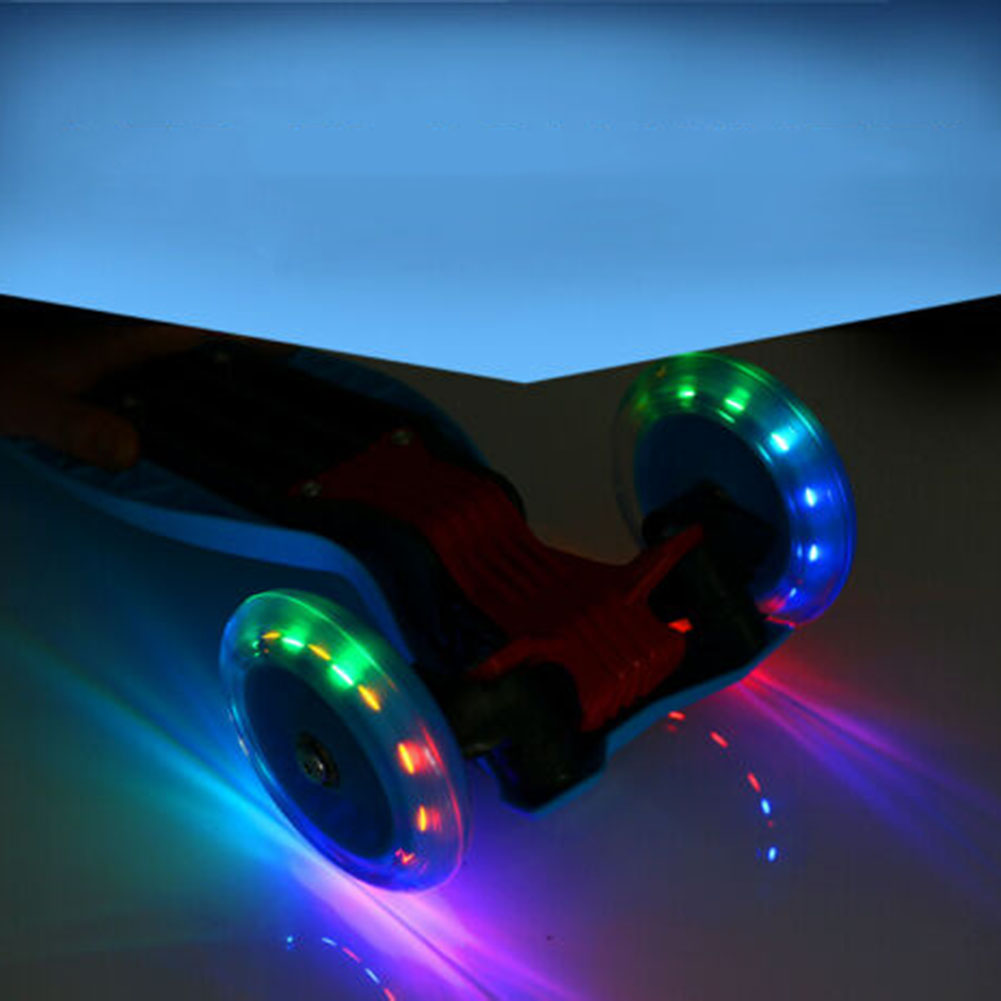 12x2cm E-Scooter LED Wheel Flashing Lights Back Rear ABED-7 Bearings Skate Wheels For Scooter Mini Replacement Accessories