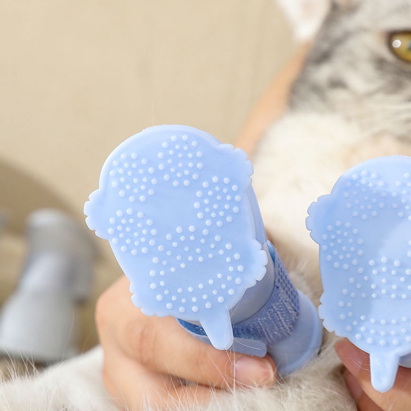 Anti Slip Pet Dog Rain Shoes Waterproof Pet Puppy Cat Rain Shoes Soft Environmental Dog Boots Pet Products 4 Color Choose