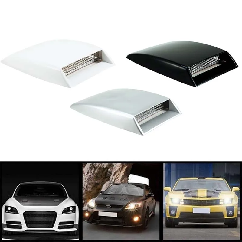 1Pcs Decorative Air Flow Intake Scoop Bonnet Supply Vent Sticker Cover Hood Universal Car Accessories