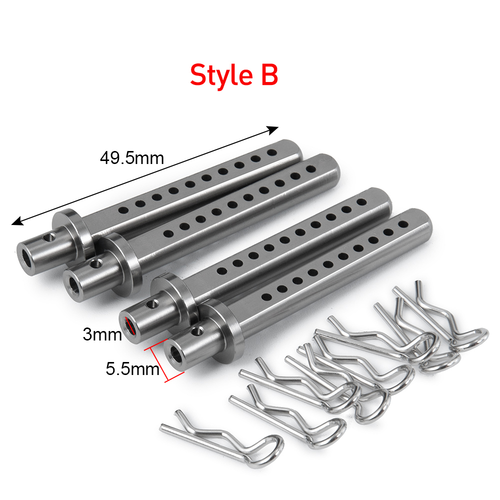 AXSPEED Aluminum Shell Column Mount Body Post Holder with R Clips for 1/10 RC Crawler Car Axial SCX10 4WD Upgrade Parts